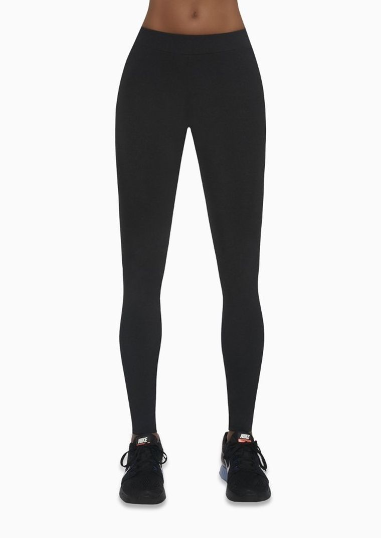 Legginsy sportowe damskie, czarne, kolorowe wstawki, Bas Black