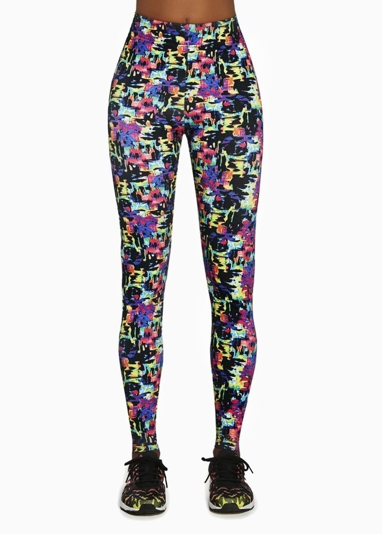 Legginsy sportowe damskie, mix, Bas Black