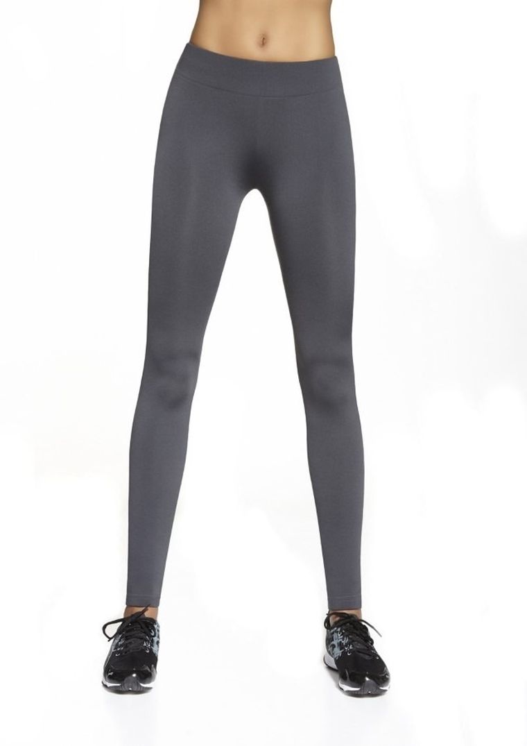 Legginsy sportowe damskie, szare, Bas Black