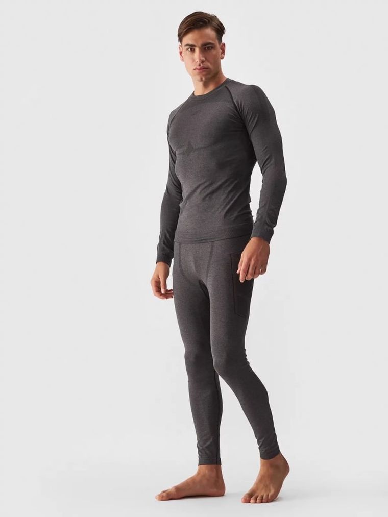 Legginsy termoaktywne męskie, czarne, 4F
