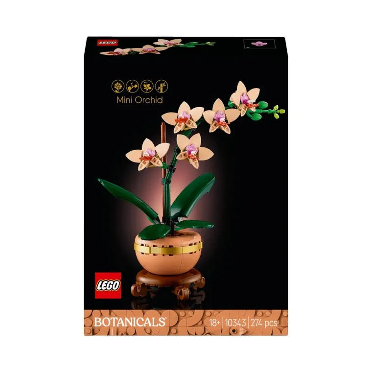 LEGO Botanicals, Mała orchidea, kwiaty, 10343