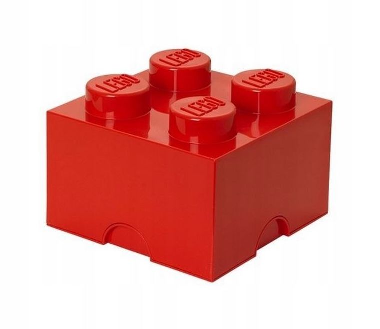 LEGO, Brick 4, pojemnik klocek, czerwony