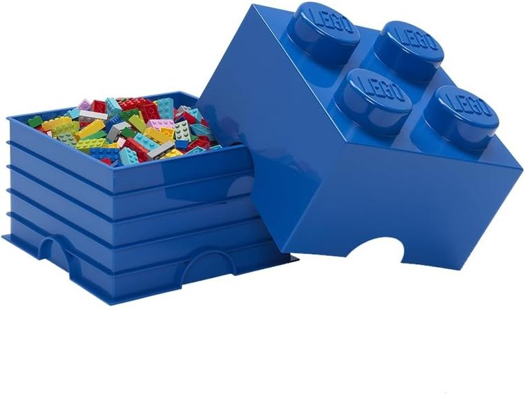 LEGO, Brick 4, pojemnik klocek, niebieski