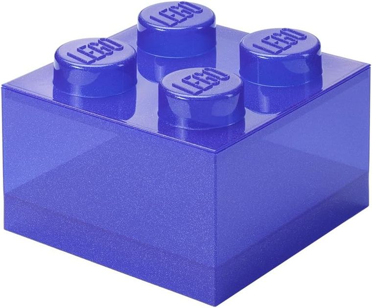 LEGO, Brick 4, pojemnik klocek, transparentny fiolet
