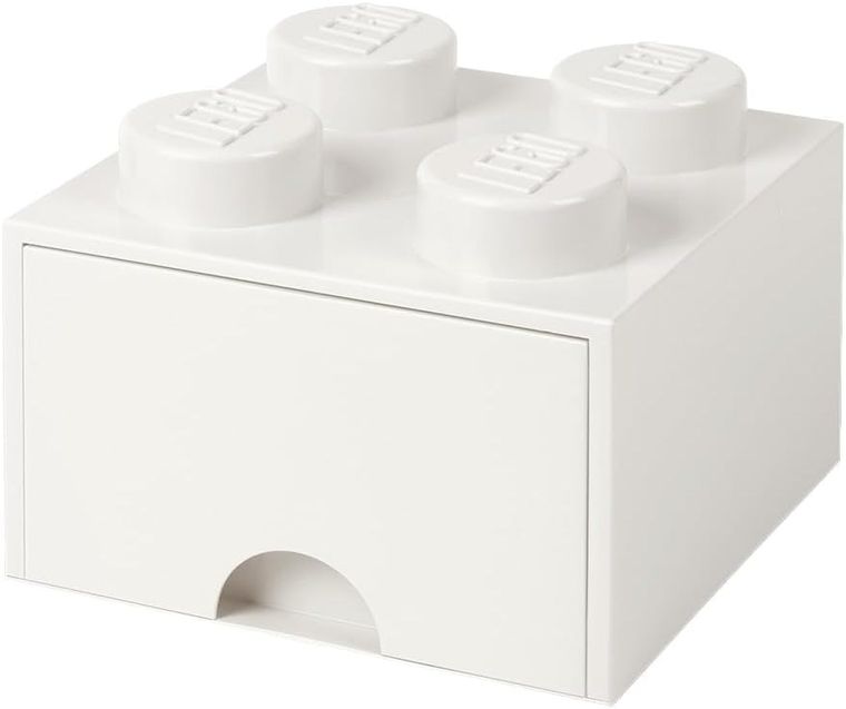 LEGO, Brick 4, pojemnik klocek z szufladą, biały