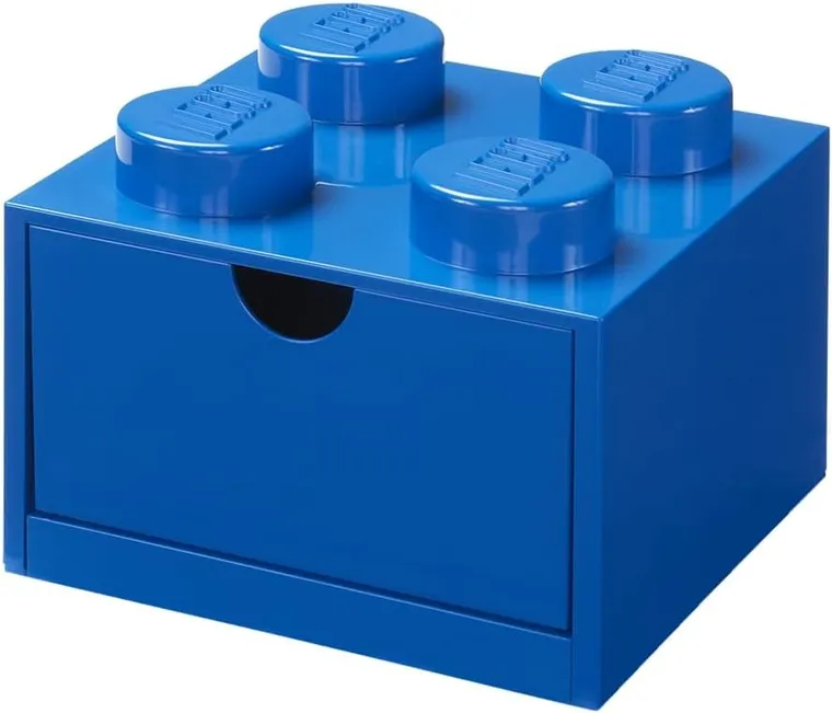 LEGO, Brick 4, pojemnik klocek z szufladą, niebieski