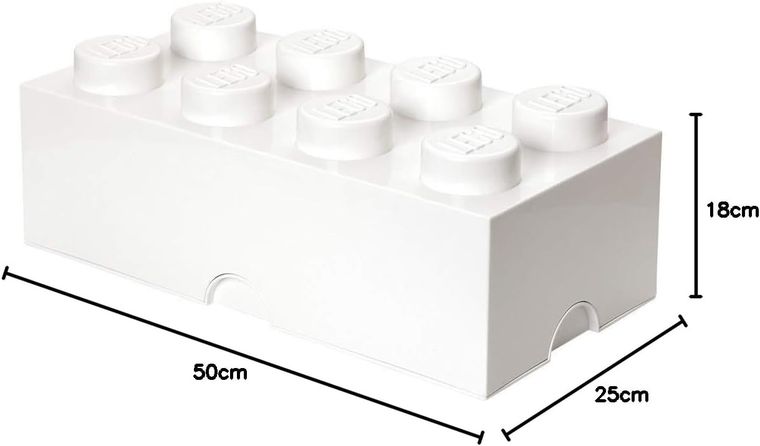 LEGO, Brick 8, pojemnik klocek, biały