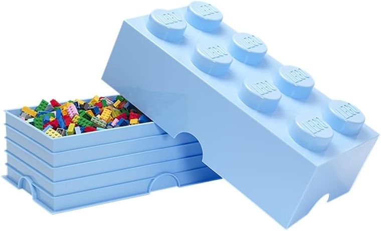 LEGO, Brick 8, pojemnik klocek, błękitny