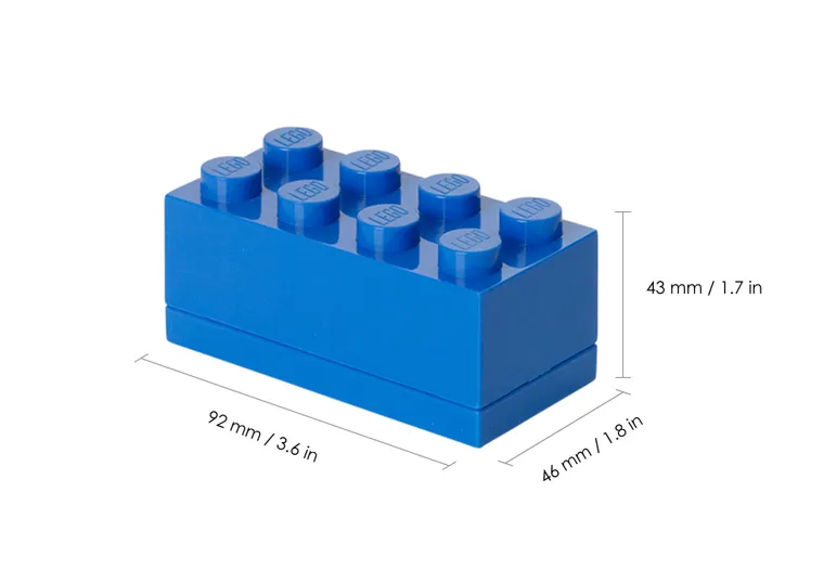 LEGO, Brick 8, pojemnik klocek, niebieski