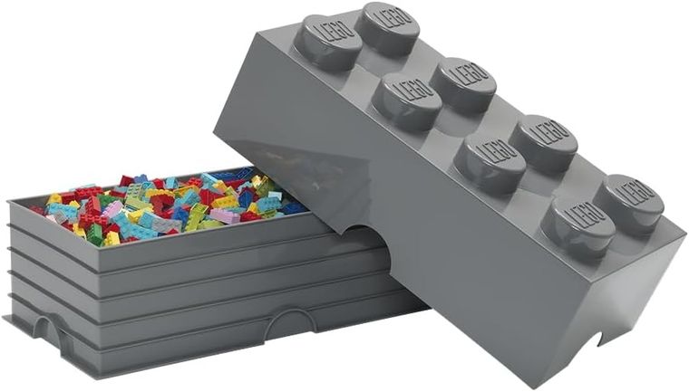 LEGO, Brick 8, pojemnik klocek, szary