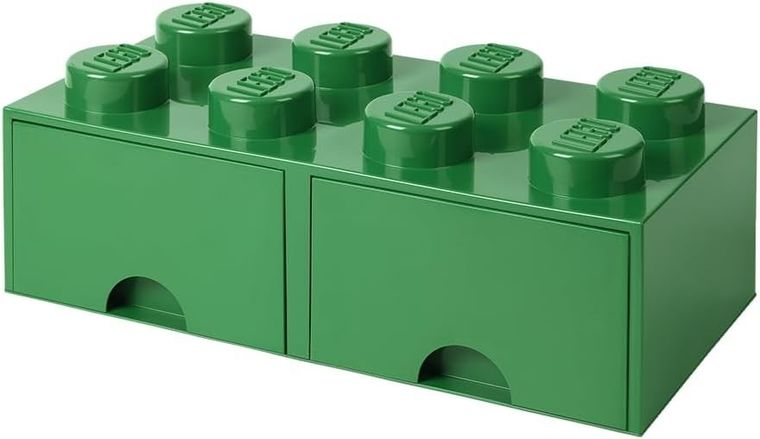 LEGO, Brick 8, pojemnik klocek z dwoma szufladami, zielony