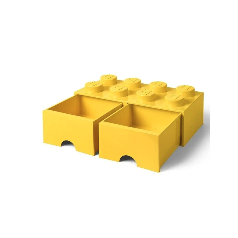 LEGO, Brick 8, pojemnik klocek z dwoma szufladami, żółty