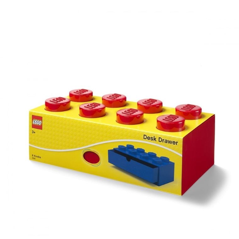 LEGO, Brick 8, pojemnik klocek z szufladą, czerwona