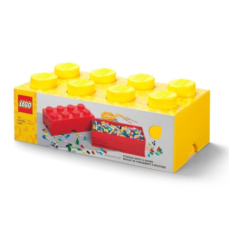 LEGO, Brick 8, pojemnik klocek, żółty