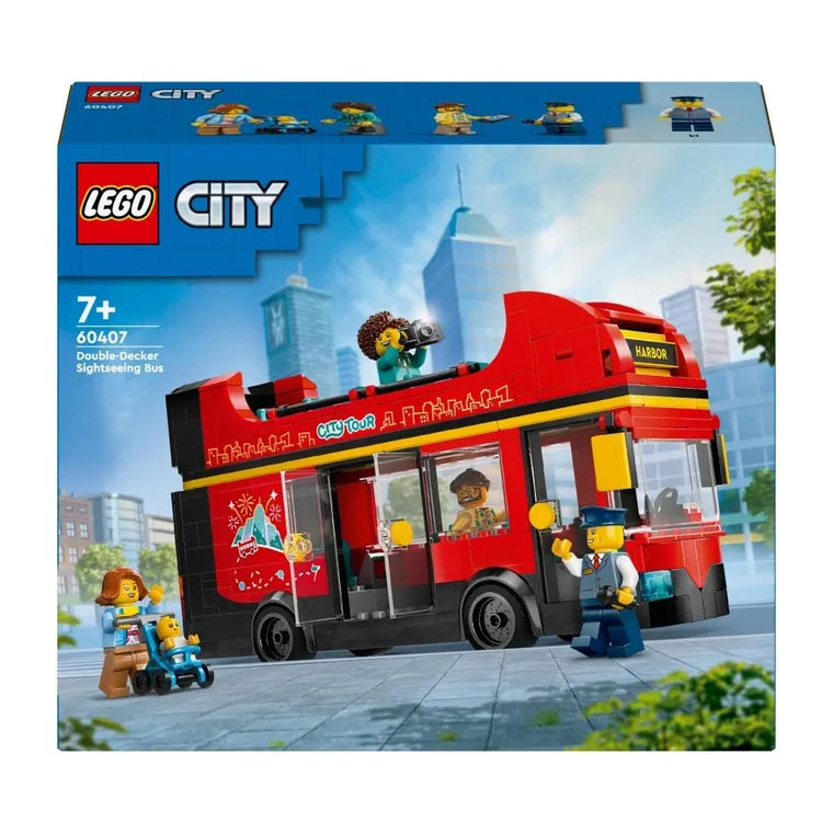 LEGO City, Czerwony, piętrowy autokar, 60407