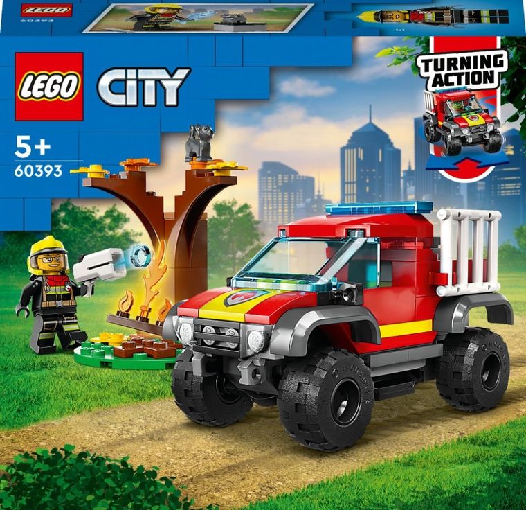 LEGO City, Wóz strażacki 4-4 - misja ratunkowa, 60393
