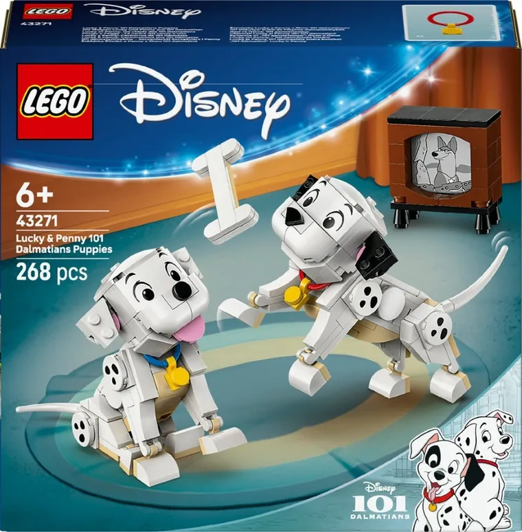 LEGO Classic Disney, 101 dalmatyńczyków - Szczeniaczki Szczęściarz i Penny, 43271