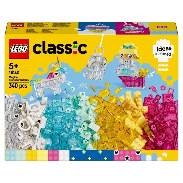 LEGO Classic, Magiczny zestaw z przezroczystymi klockami, 11040