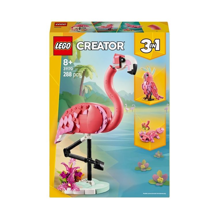 LEGO Creator 3 w 1, Dzikie zwierzęta: różowy flaming, 31170
