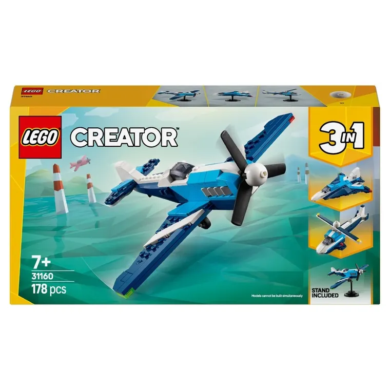 LEGO Creator 3 w 1, Statek powietrzny: samolot wyścigowy, 31160