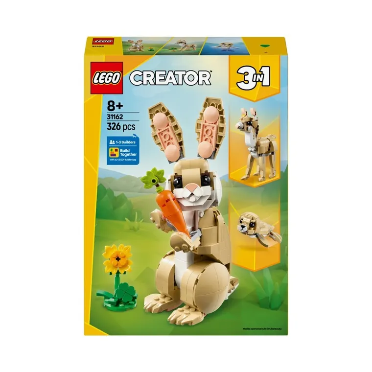 LEGO Creator 3 w 1, Uroczy króliczek, 31162