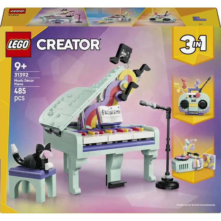 LEGO Creator, Dekoracyjny fortepian z kotem, 31392
