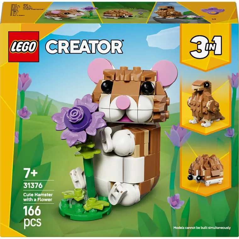 LEGO Creator, Uroczy chomik z kwiatkiem, 31376