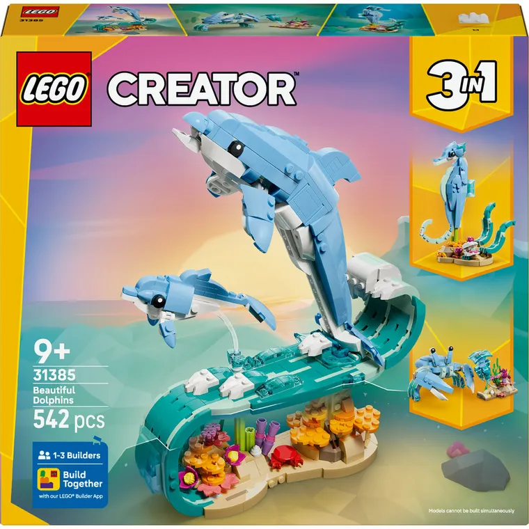 LEGO Creator, Zwierzęta morskie: piękny delfin, 31385