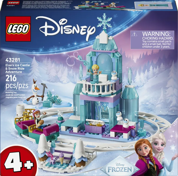 LEGO Disney Princess, Lodowy zamek Elzy i śnieżna przejażdżka, 43281