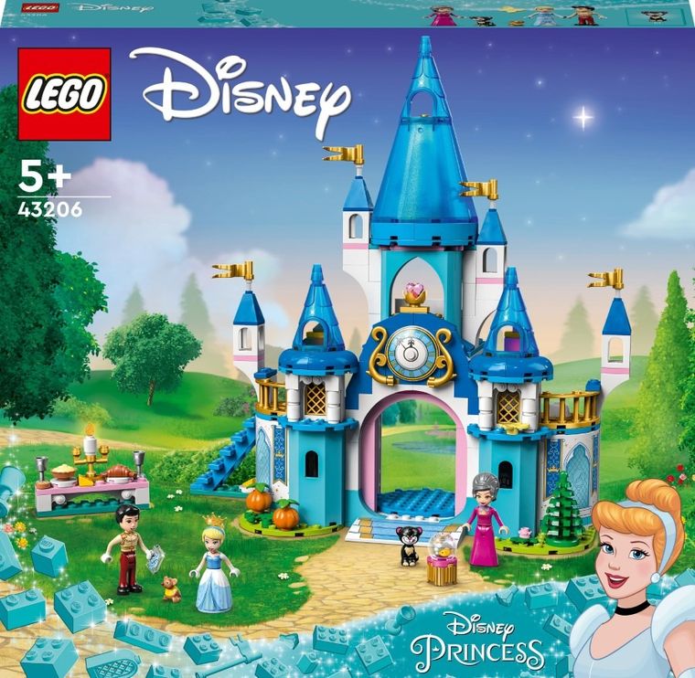 LEGO Disney Princess, Zamek Kopciuszka i księcia z bajki, 43206