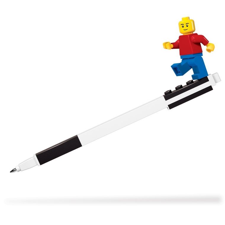LEGO, długopis żelowy z minifigurką, czarny