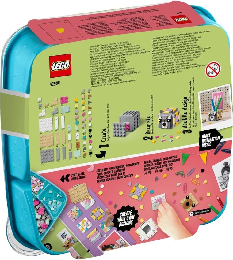 LEGO DOTS, Stojaki na zdjęcia z motywem zwierzęcym, 41904