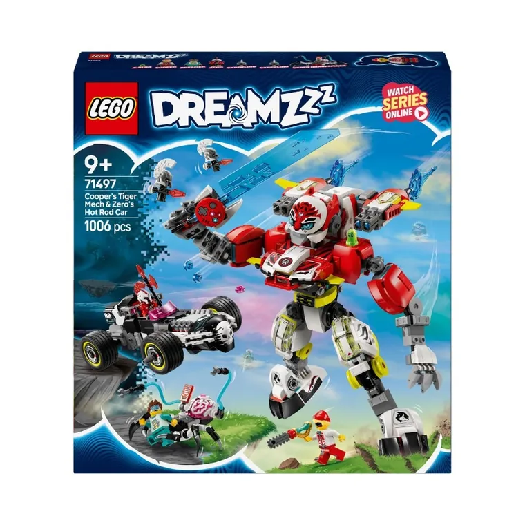 LEGO DREAMZzz, Tygrysi mech Coopera i hot rod Zero, 71497