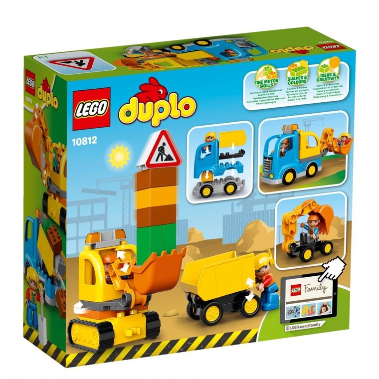 LEGO DUPLO, Ciężarówka i koparka gąsienicowa, 10812