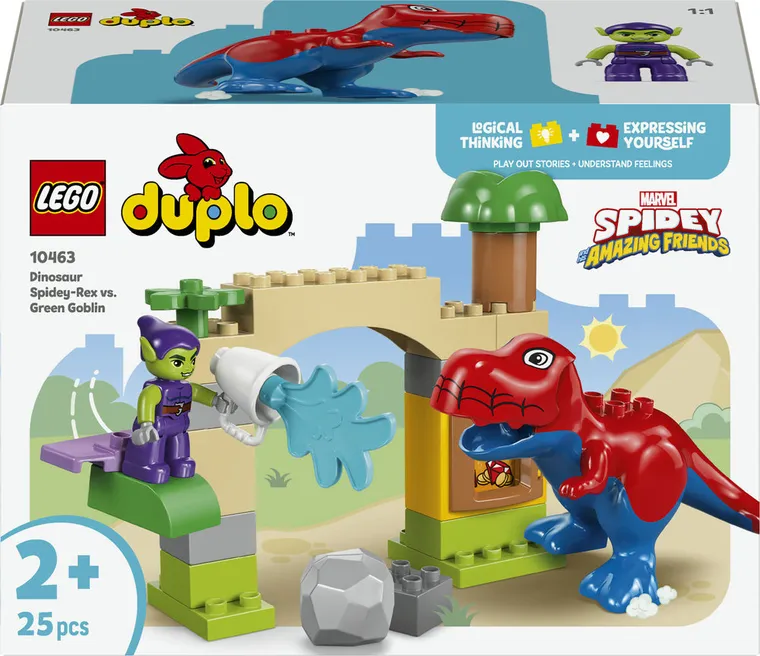 LEGO DUPLO, Dinozaur Spidey-Rex i Zielony Goblin, 10463