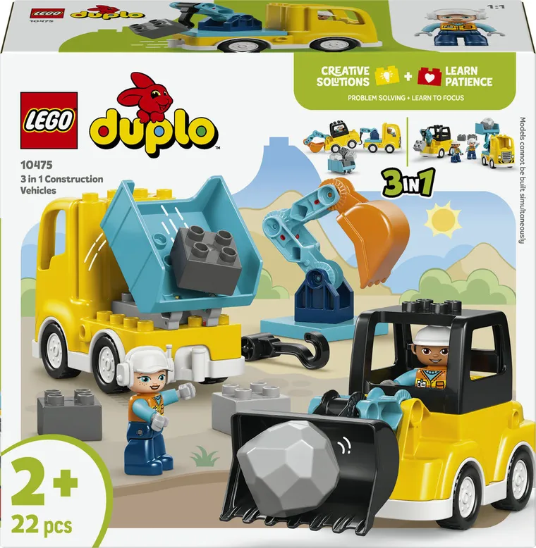 LEGO DUPLO, Maszyny budowlane 3 w 1, 10475