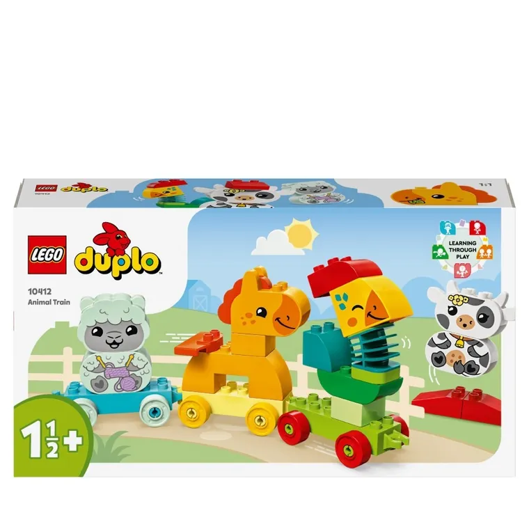 LEGO DUPLO My First, Pociąg ze zwierzątkami, zabawka, 10412