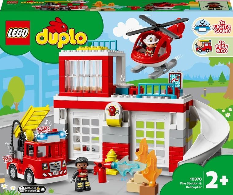 LEGO DUPLO, Rescue Remiza strażacka i helikopter, 10970