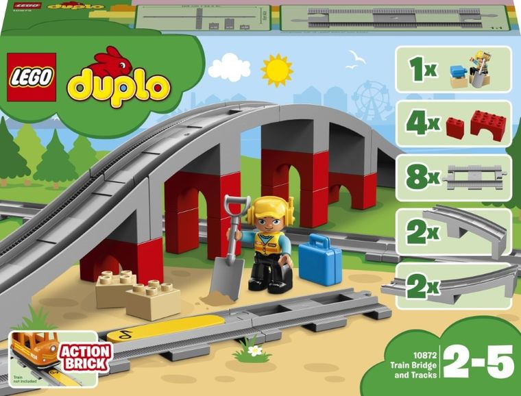 LEGO DUPLO, Tory kolejowe i wiadukt, 10872