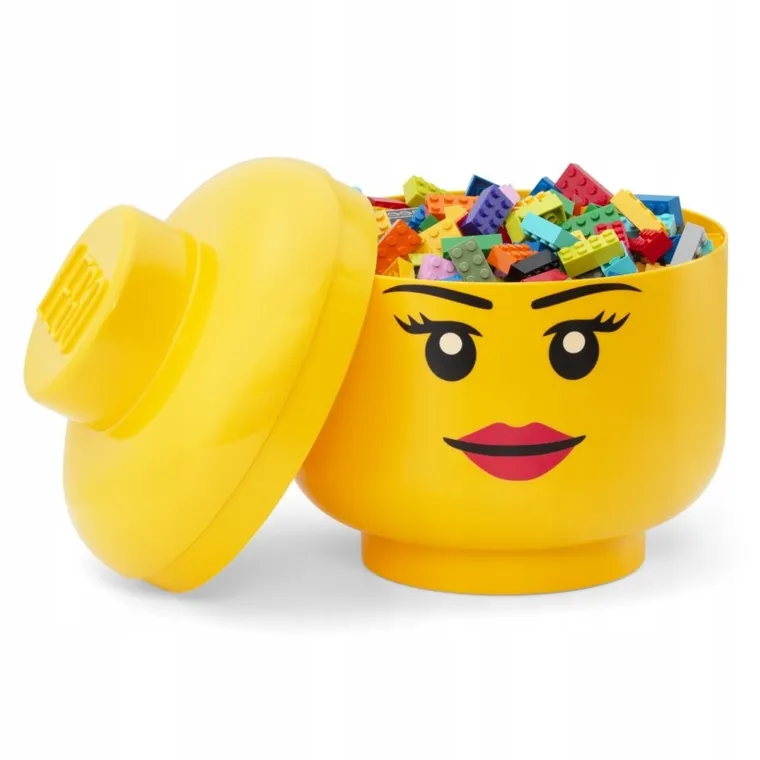 LEGO, duża głowa, pojemnik do przechowywania, girl, rozmiar L, 8,5l