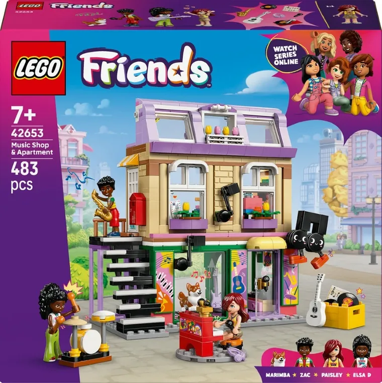 LEGO Friends, Sklep muzyczny i mieszkanie, 42653
