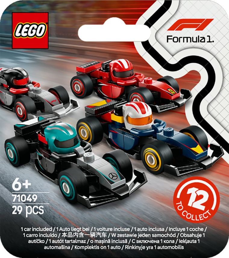 LEGO Iconic, Minifigures, Kolekcjonerskie bolidy F1, 71049
