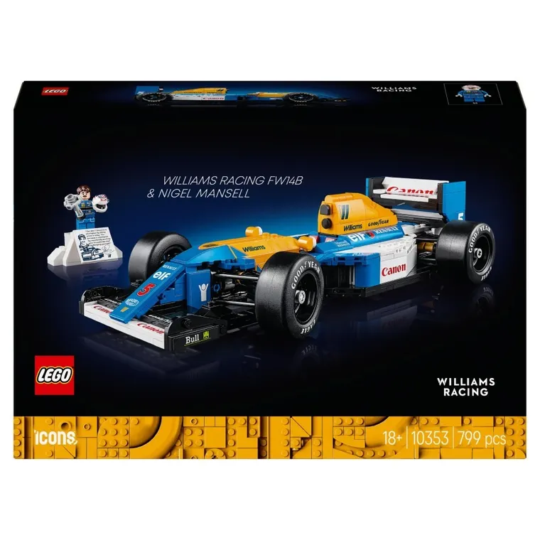 LEGO Icons, Williams Racing FW14B i Nigel Mansell, 10353