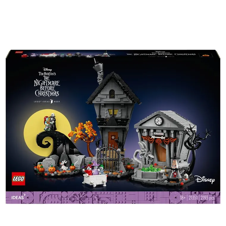 LEGO Ideas, Disney: Miasteczko Halloween Tima Burtona, 21351