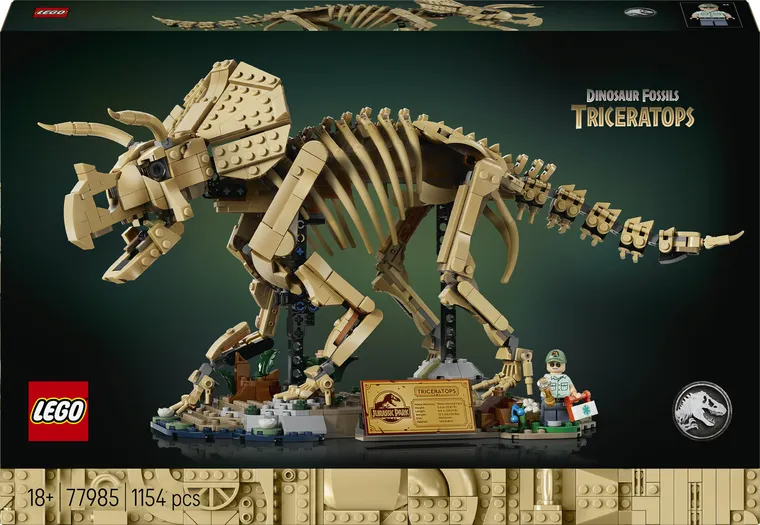 LEGO Jurassic World, Szkielety dinozaurów: triceratops, 77985