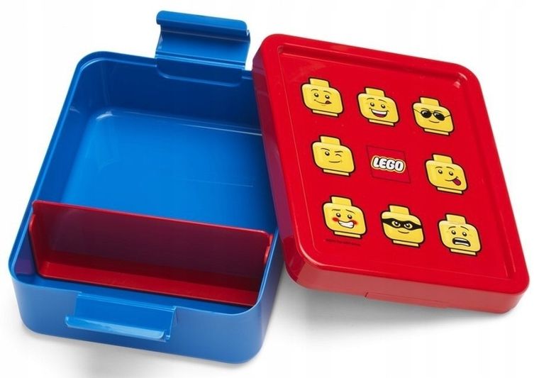 LEGO, lunchbox, niebiesko-czerwony
