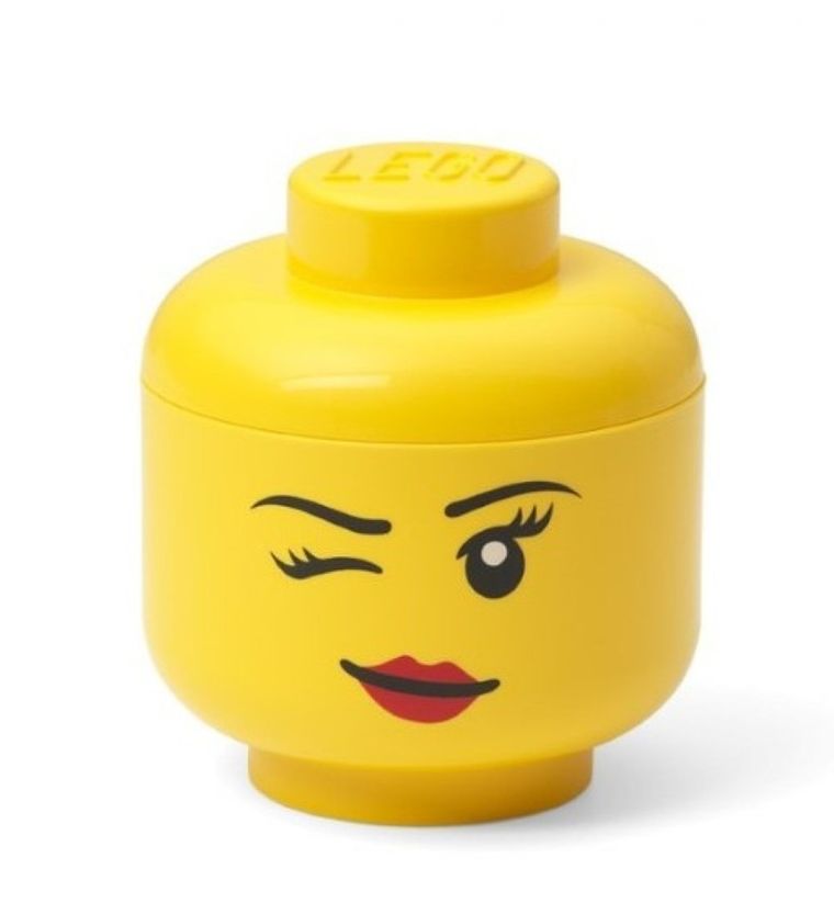 LEGO, mała głowa, dziewczynka z oczkiem, pojemnik do przechowywania, rozmiar XS, 0,36l