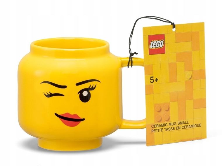 LEGO, mała głowa, kubek ceramiczny, dziewczynka, oczko, 255 ml