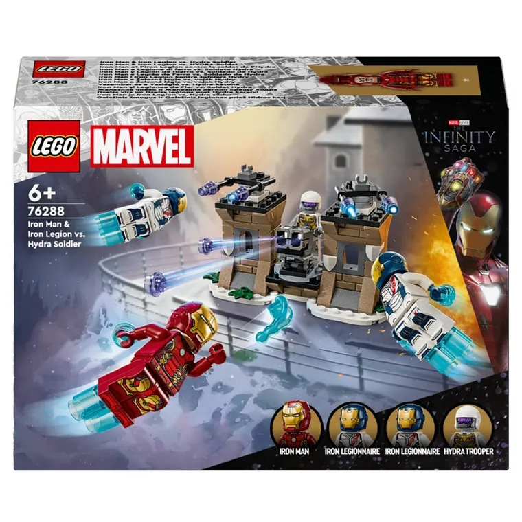 LEGO Marvel, Iron Man i Iron Legion kontra żołnierz Hydry, 76288
