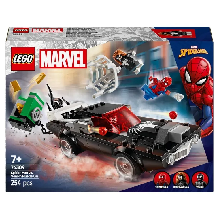 LEGO Marvel, Spider-Man kontra muscle car Venoma, 76309